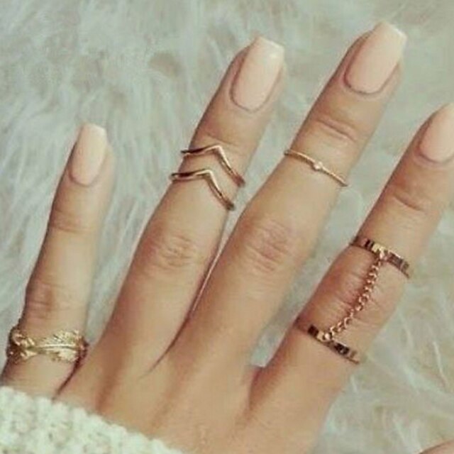  Knuckle Ring Contour Gold Silver Alloy Leaf Princess Fashion Classic / Women's