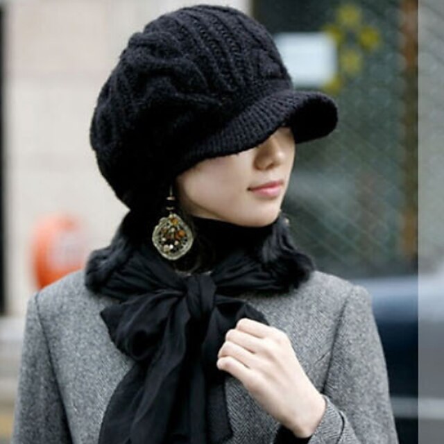  בגדי ריקוד נשים פעיל כובע דלי סוף שבוע אחיד שחור חום כּוֹבַע / חמוד / חורף / כובעים