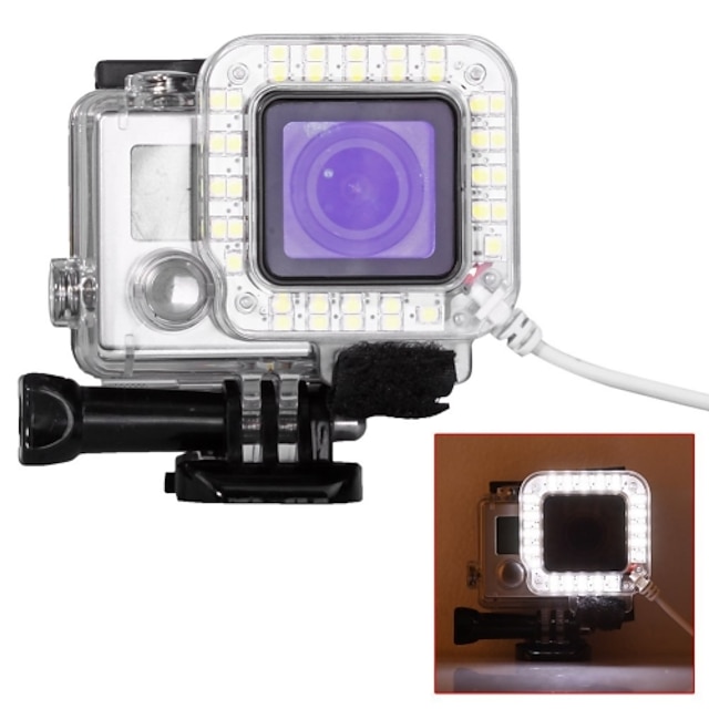  Protective Case USB LED For Action Camera Gopro 6 Gopro 5 Gopro 4 Gopro 4 Silver Gopro 4 Black Plastic / Gopro 3 / Gopro 3+ / Gopro 3/2/1 / Gopro 3 / Gopro 3+