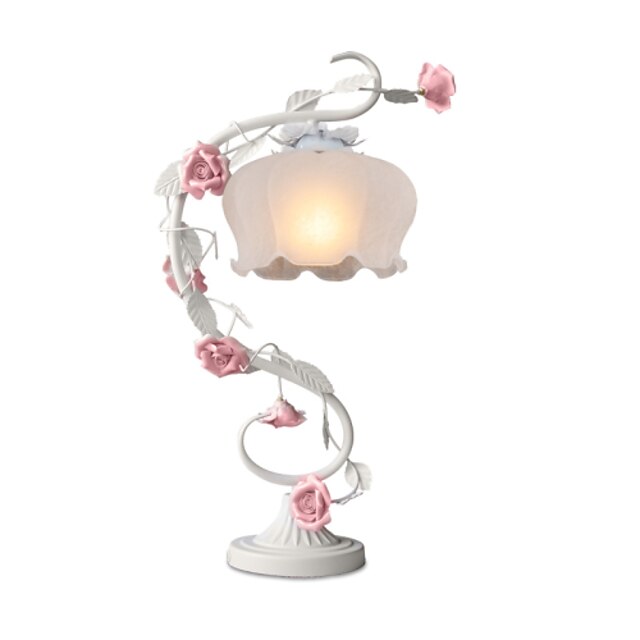  BOXOMIYA® Rural European Ornamental Flowers And Plants of Bedroom The Top of A Bed Lamp Roses Lamp
