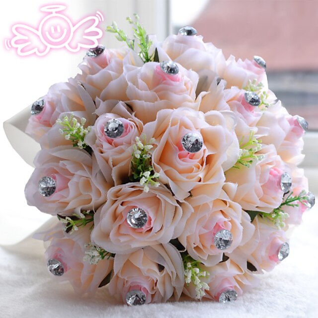  Λουλούδια Γάμου Μπουκέτα Γάμου Χάντρες / Πολυεστέρας / Αφρός 11,8 