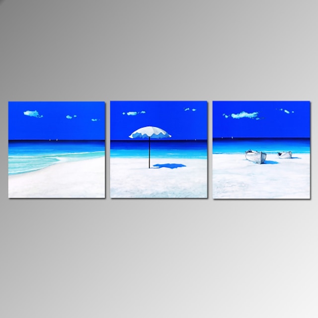 VISUAL STAR®Modern Group Seascape Beach Canvas Oil Painting Ready To Hang