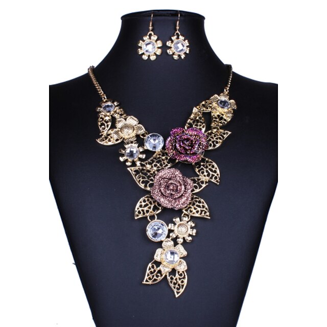  Pentru femei Set bijuterii - Floare Euramerican Include Auriu Pentru Nuntă / Petrecere / Ocazie specială