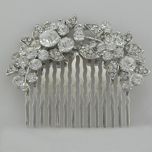  Rhinestone Alloy Hair Combs Headpiece Classical Feminine Style