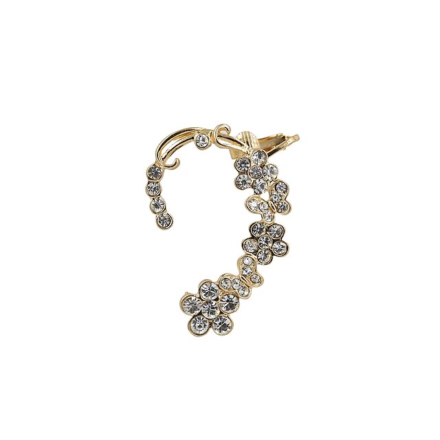  Women's Ear Cuff Flower Butterfly Animal Luxury Rhinestone Imitation Diamond Earrings Jewelry For Wedding Party Daily Casual Sports