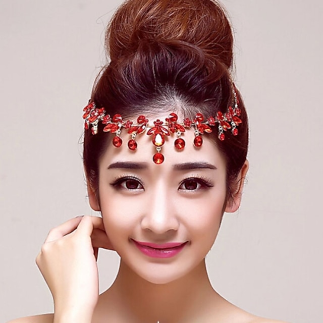  Red Rhinestones Wedding/Party Headpieces/Forehead Jewelry