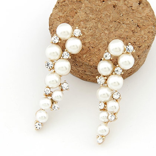  Pentru femei Perle Cercei Picătură femei Modă Perle Imitație de Perle Diamante Artificiale cercei Bijuterii Alb Pentru Nuntă Zilnic Mascaradă Petrecere Logodnă Bal Promisiune