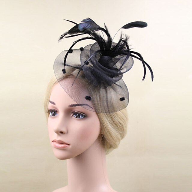 Feather / Net Fascinators / Flowers with 1 Wedding / Special Occasion Headpiece