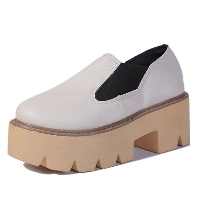  Women's Shoes Fashion New Platform Comfort Round Toe All Match Loafers