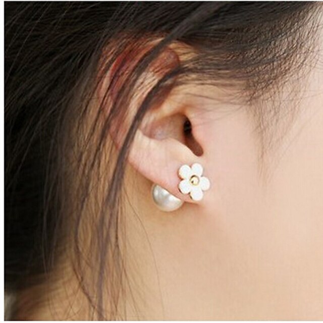  Earring Stud Earrings Jewelry Women Alloy 2pcs Silver