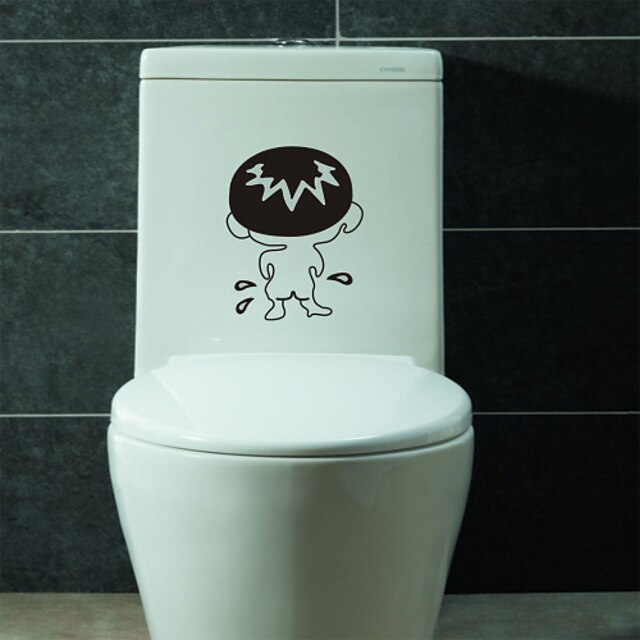  Rysunek Ludzie Naklejki Naklejki ścienne lotnicze Naklejki toaleta Materiał Re-Positionable Dekoracja domowa Naklejka