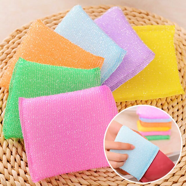  5 τεμ μαξιλάρι κατσαρόλα κύπελλο σφουγγάρι καθαρισμού πιάτων πλύσιμο ρούχων (τυχαία χρώμα)
