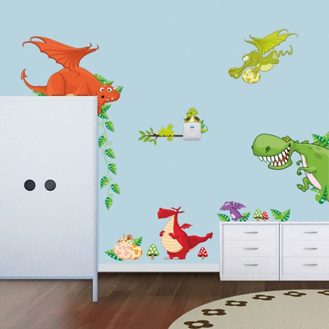  Landschaft / Tiere Wand-Sticker Flugzeug-Wand Sticker Dekorative Wand Sticker, Vinyl Haus Dekoration Wandtattoo Wand Dekoration / Waschbar / Abziehbar