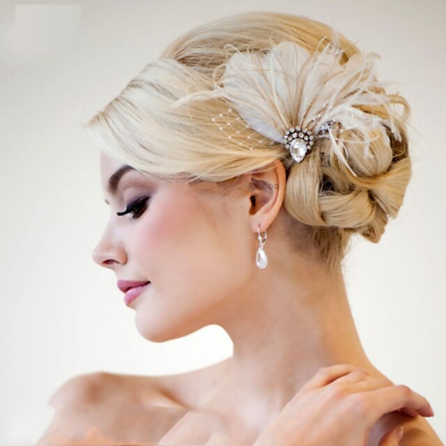  hand made wedding feather hair fascinator headpieces fascinators 007