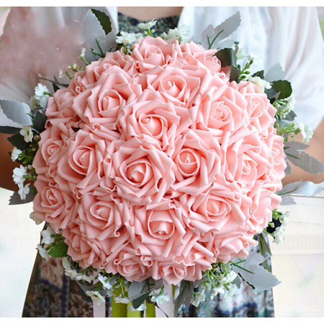  Wedding Flowers Bouquets Wedding Polyester / Foam / Satin 12.6