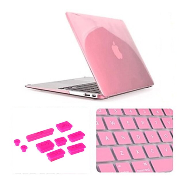  MacBook Case / Combined Protection Transparent / Solid Colored Plastic for Macbook Air 11-inch
