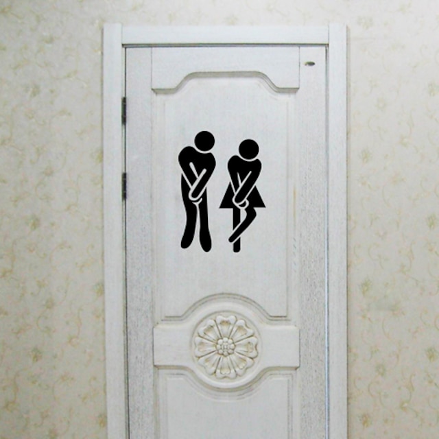  Wall Stickers Wall Decals Style Men And Women Toilet Bathroom Decoration PVC Wall Stickers