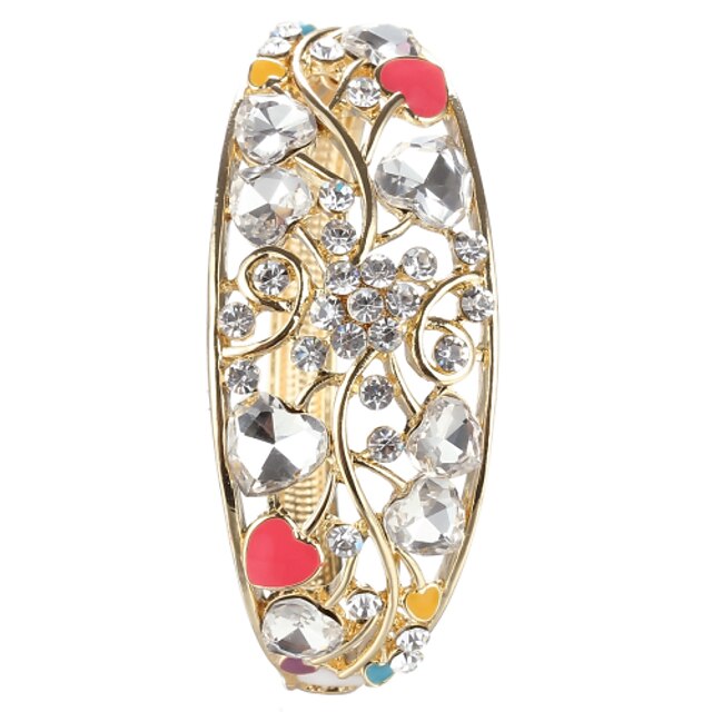  Sjeweler Lady's Crystal Enamel Heart Bracelet Bangle