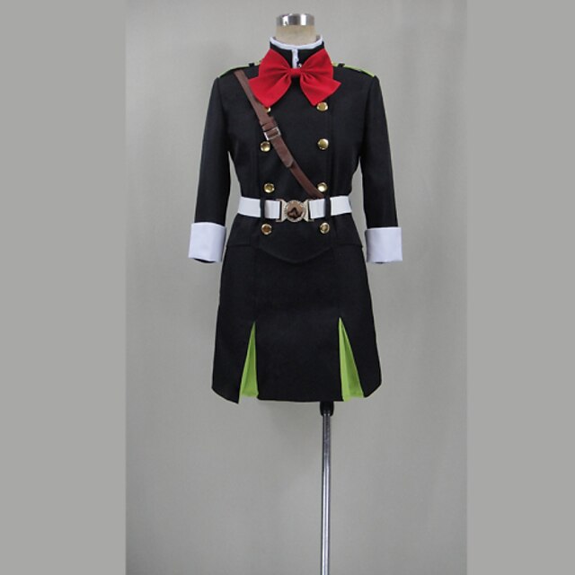  Innoittamana Seraph Lopun Cosplay Anime Cosplay-asut Japani Cosplay Puvut Yhtenäinen Toppi Hame Vyö Käyttötarkoitus Naisten / Hat / Sukat / Sukat / Hat