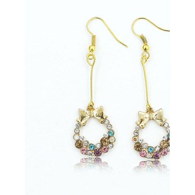  Earring Drop Earrings Jewelry Women Alloy / Cubic Zirconia / Rhinestone 1set Gold / Silver