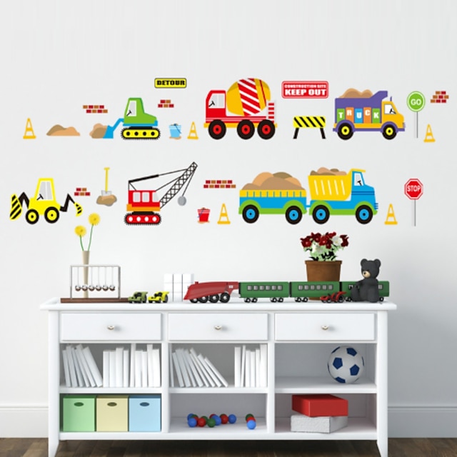  Shapes / Cartoon / Transportation Wall Stickers Plane Wall Stickers Decorative Wall Stickers, PVC(PolyVinyl Chloride) Home Decoration Wall Decal Wall Decoration / Washable / Removable