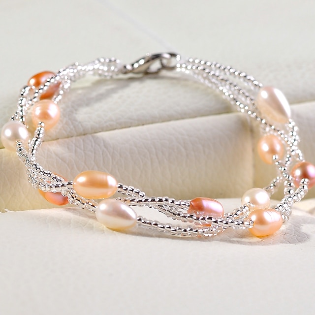  Dámské Perla Korálkový náramek Perly Náramek šperky Pro Svatební Párty Denní