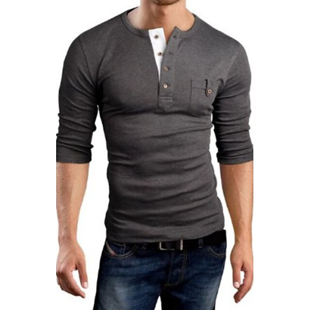  Men's Slim Casual Long Sleeve T-Shirts