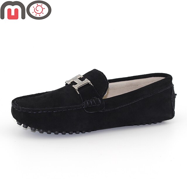  MO Men's Comfortable Soft Genuine Leather Driving Shoes Moccasin-Gommino Cowhide Leather Shoes
