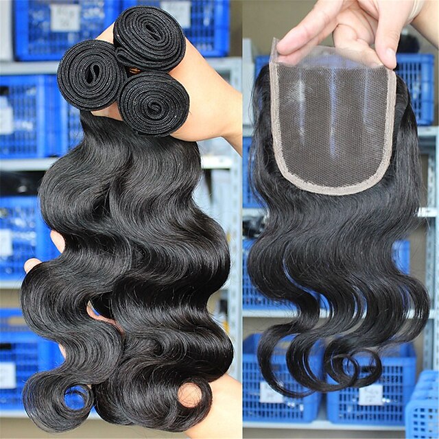  Περουβιανή Κυματομορφή Σώματος 350 g Μαλλιά υφάδι με κλείσιμο Υφάνσεις ανθρώπινα μαλλιών Επεκτάσεις ανθρώπινα μαλλιών