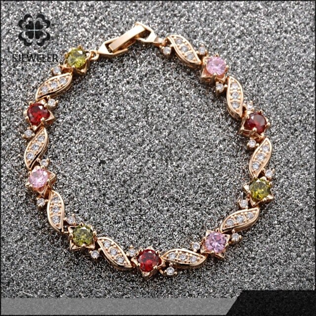  Sjeweler Girls Lady's Engagement Colorful Zircon Brecelet