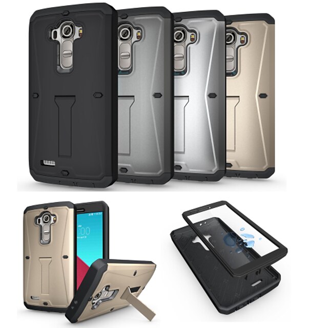  Capinha Para LG / LG G4 Antichoque / Com Suporte Capa Proteção Completa Armadura Rígida Metal