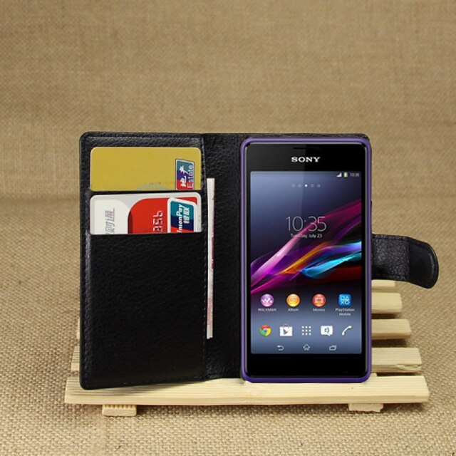  Case For Sony Xperia Z2 / Sony Xperia M2 / Other Sony Xperia Z2 / Sony Xperia M2 / other Wallet / Card Holder / with Stand Full Body Cases Solid Colored Hard PU Leather