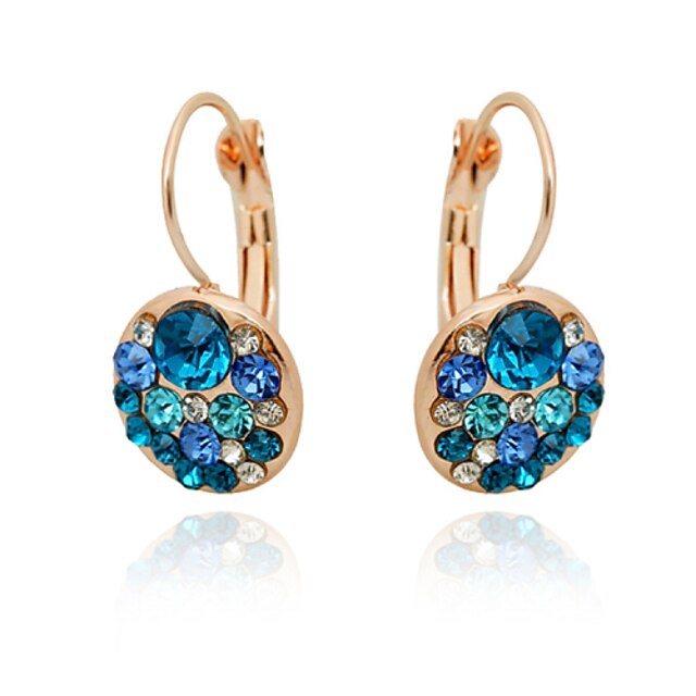  Women's Crystal Drop Earrings - Pearl, Imitation Pearl, Rhinestone Fuchsia, Light Blue