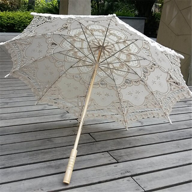  Poignée de post Dentelle Mariage / du quotidien / Mascarade Parapluie Parapluie Env.78cm