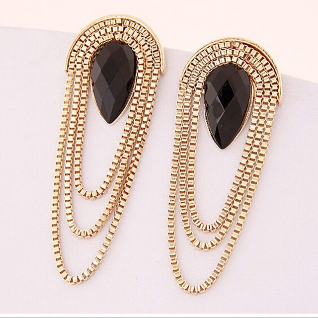  Women's Drop Earrings Drop Statement Ladies Gold Plated Earrings Jewelry Screen Color For Wedding Masquerade Engagement Party Prom Promise