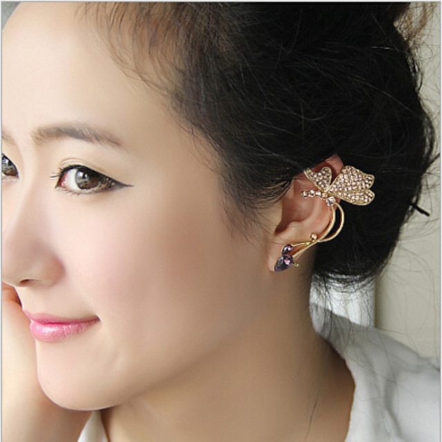  Σκουλαρίκι Χειροπέδες Ear Κοσμήματα 2pcs Κράμα Γυναικεία Ασημί