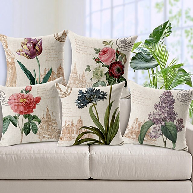 Set of 5 Decorative Pillow Covers for Couch, Sofa, or Bed Modern ...
