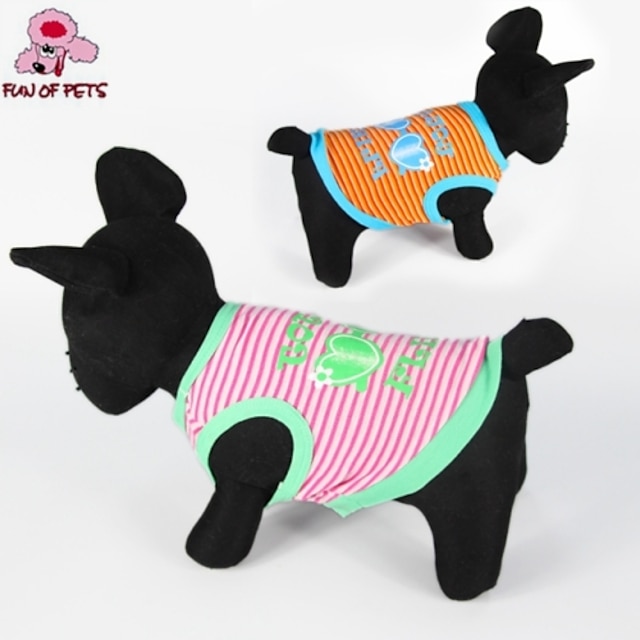  Kot Psy T-shirt Serce Litery i cyfry Cosplay Ślub Ubrania dla psów Ubrania dla szczeniąt Stroje dla psów Różowy Pomarańczowy Zielony Kostium dla dziewczynki i chłopca Bawełna XS S M L