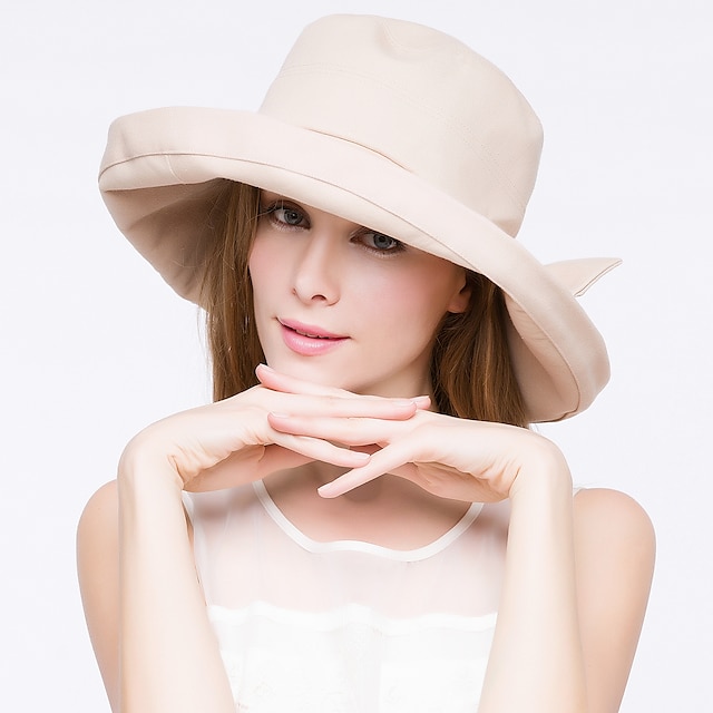  נשים חמוד/יום יומי קיץ תערובת כותנה כובע עם שוליים רחבים