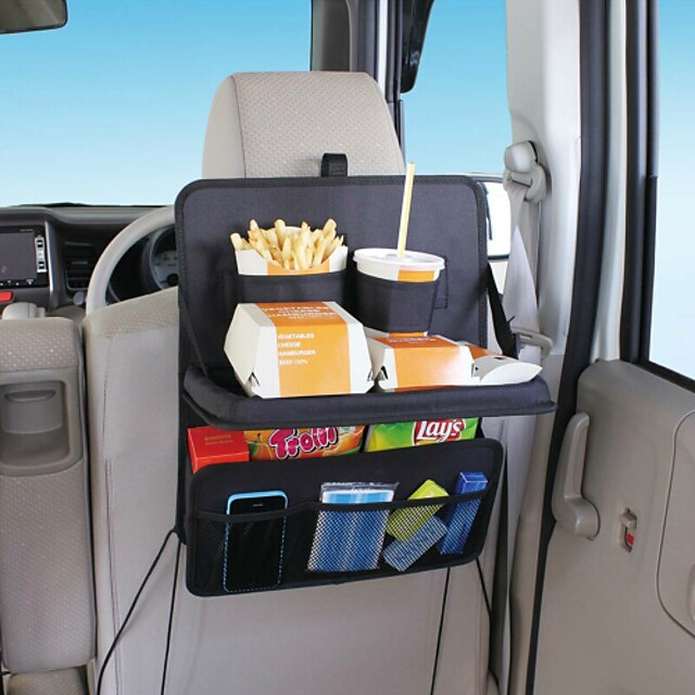  plateau de siège de voiture portable mont repas bureau boisson support porte-gobelet multiples bac voiture stand de nourriture