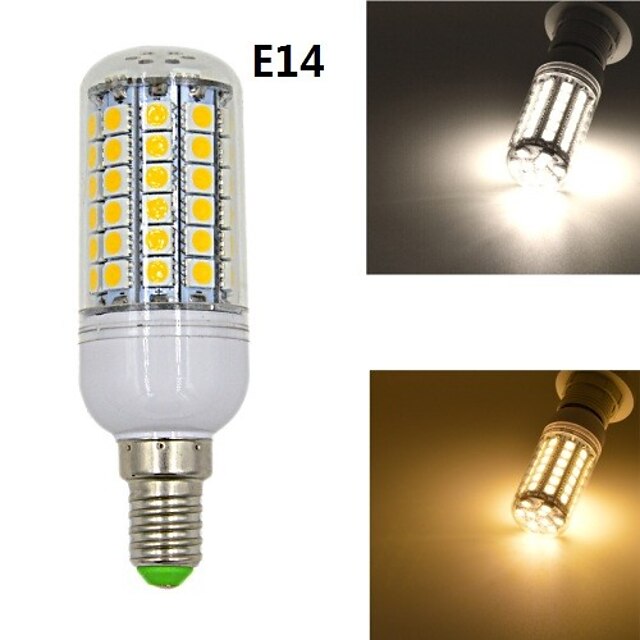  7W E14 LED kukorica izzók 69 SMD 5050 1020 lm Meleg fehér / Természetes fehér Dekoratív AC 220-240 V 1 db.