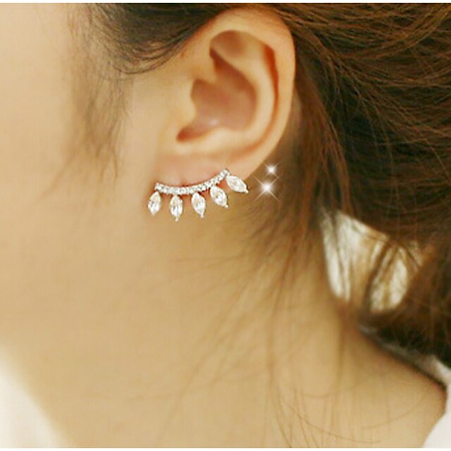  Women's Crystal Drop Earrings Ladies Luxury Cubic Zirconia Imitation Diamond Earrings Jewelry Gold For
