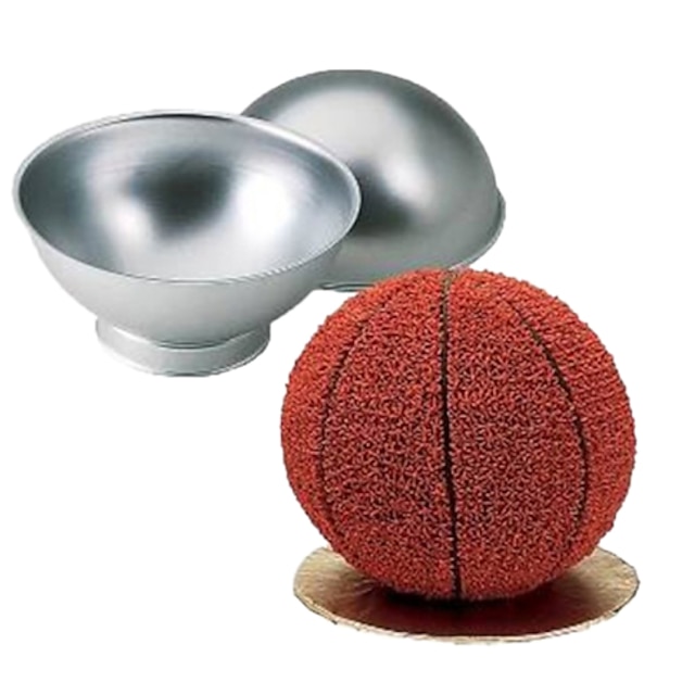  3D-sportkorg boll fotboll kakform form set pan bakning bageri tenn kök verktyg pan aluminium