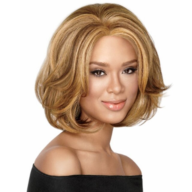  Synthetic Wig Curly Synthetic Hair Wig Women's Capless Brown
