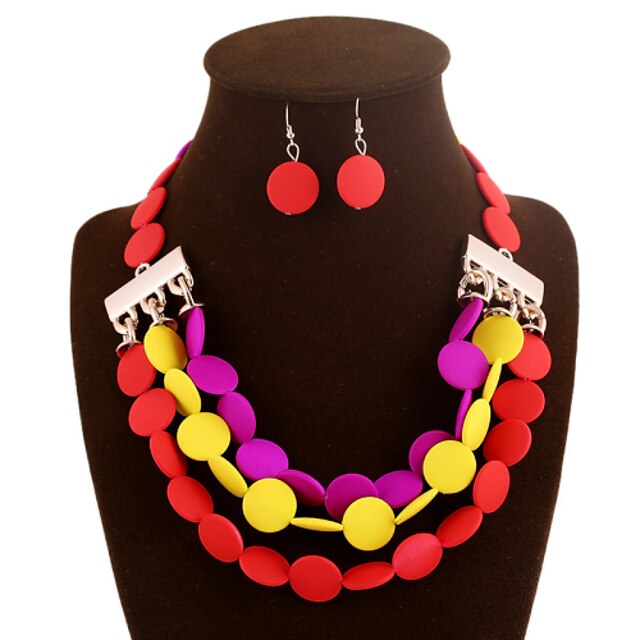  Women's Jewelry Set - Fashion Include Red / Pink / Rainbow For Wedding / Party / Daily