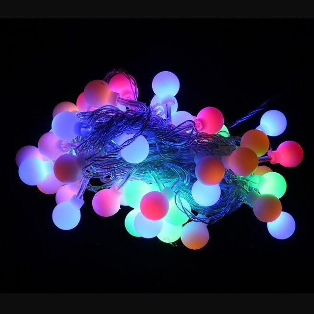  String Lights 50 LEDs Dip Led Multi Color Party / Decorative / Linkable 220-240 V 1pc / IP44