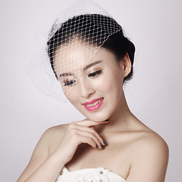  Net Birdcage Veils Headpiece Wedding Party Elegant Feminine Style