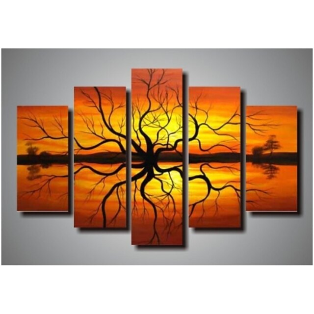  Hand-Painted Art Wall Decor Painting Modern Home Decoration  Oil Painting on Canvas  5pcs/set Without Frame