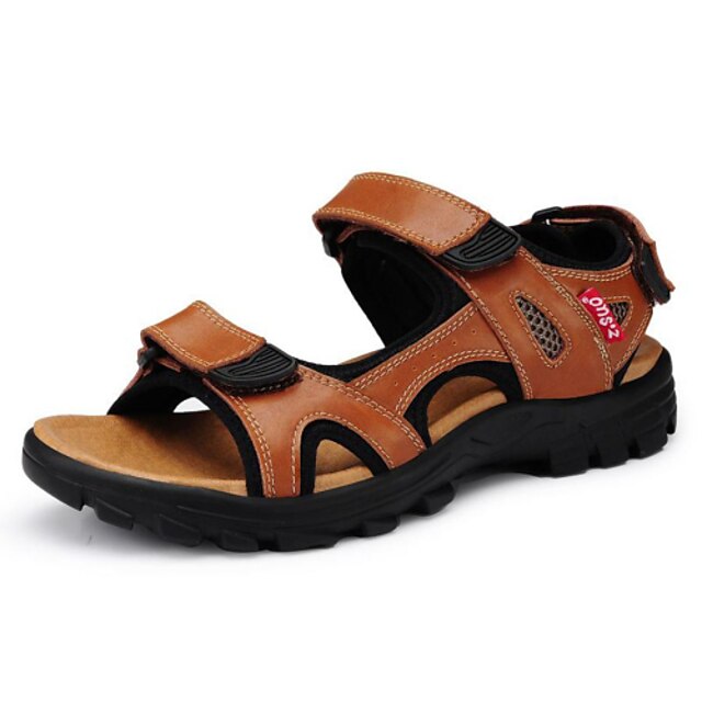  Men's Shoes Outdoor/Athletic/Casual Leather Sandals Black/Brown