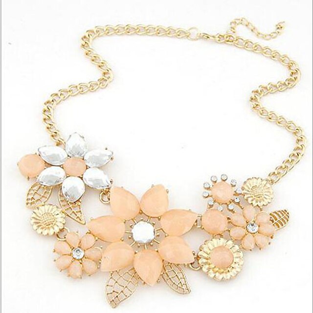  Women's Choker Necklace / Statement Necklace - Flower European, Fashion Beige, Pink Necklace Jewelry For Party, Daily, Casual